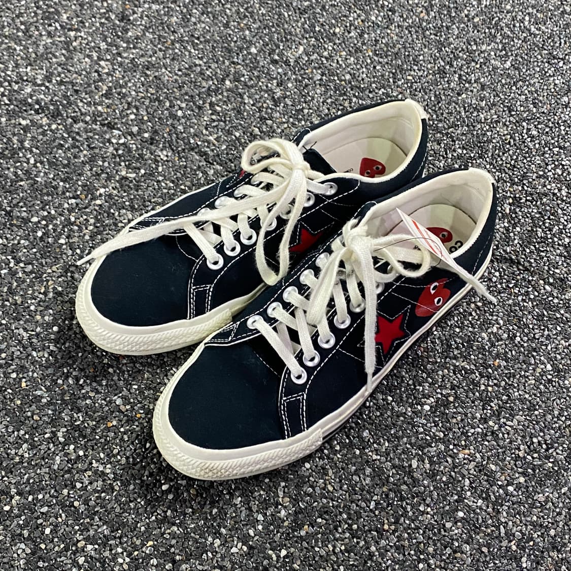 꼼데가르송 플레이 X 컨버스 원스타 로우 블랙 B4270 상품이미지1