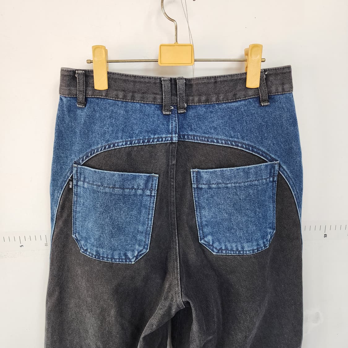  꼼파뇨 데님 패치 워싱 와이드 팬츠 상품이미지5
