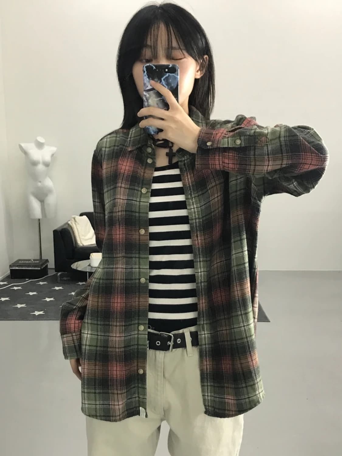 아메리칸에이글 체크 셔츠 상품이미지1