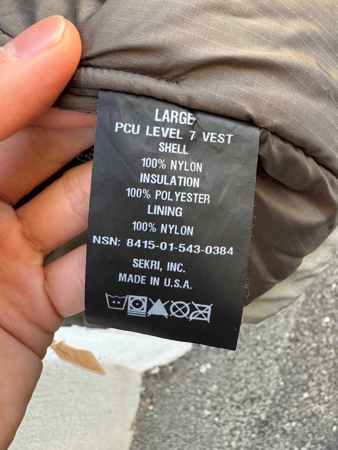 Sekri PCU 레벨7 프리마로프트 베스트 (라지) 상품이미지5