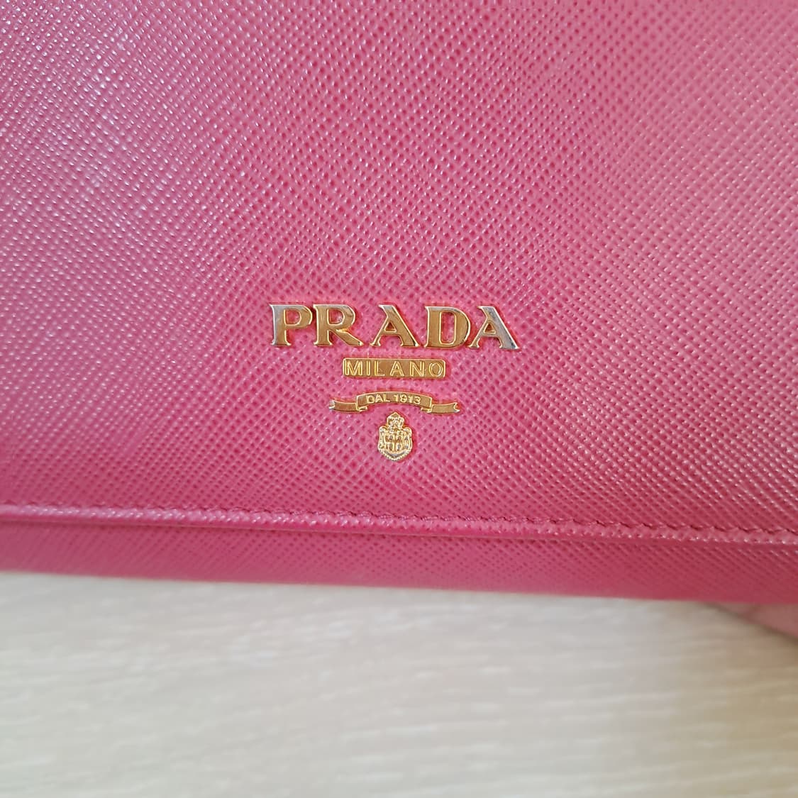 [100%/정품] 프라다 사피아노 레더 장지갑 핑크, 프라다지갑 상품이미지2