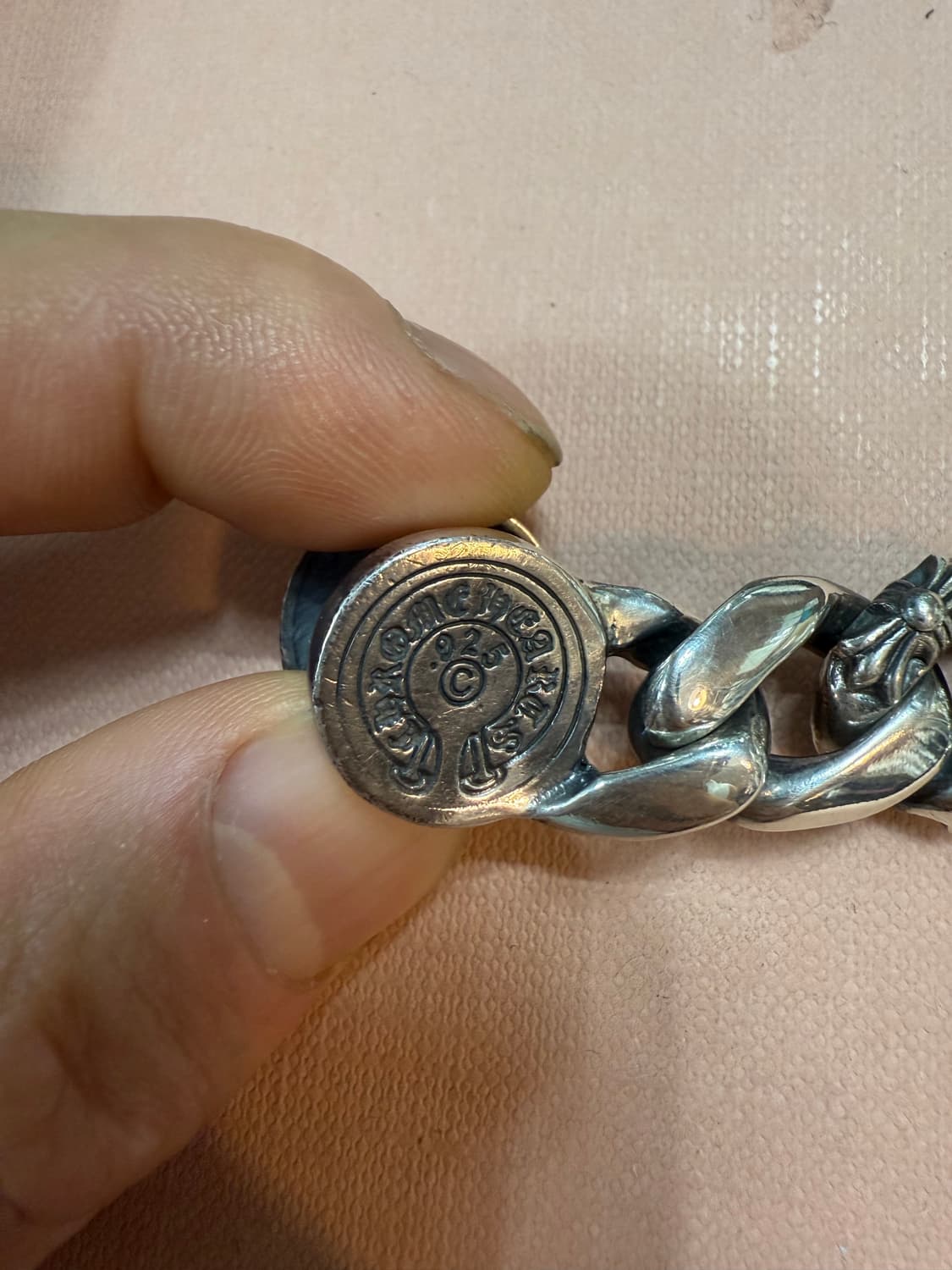 크롬하츠 정품 플로랄ID 9링크 집게펜시팔찌 팝니다.!! 상품이미지4