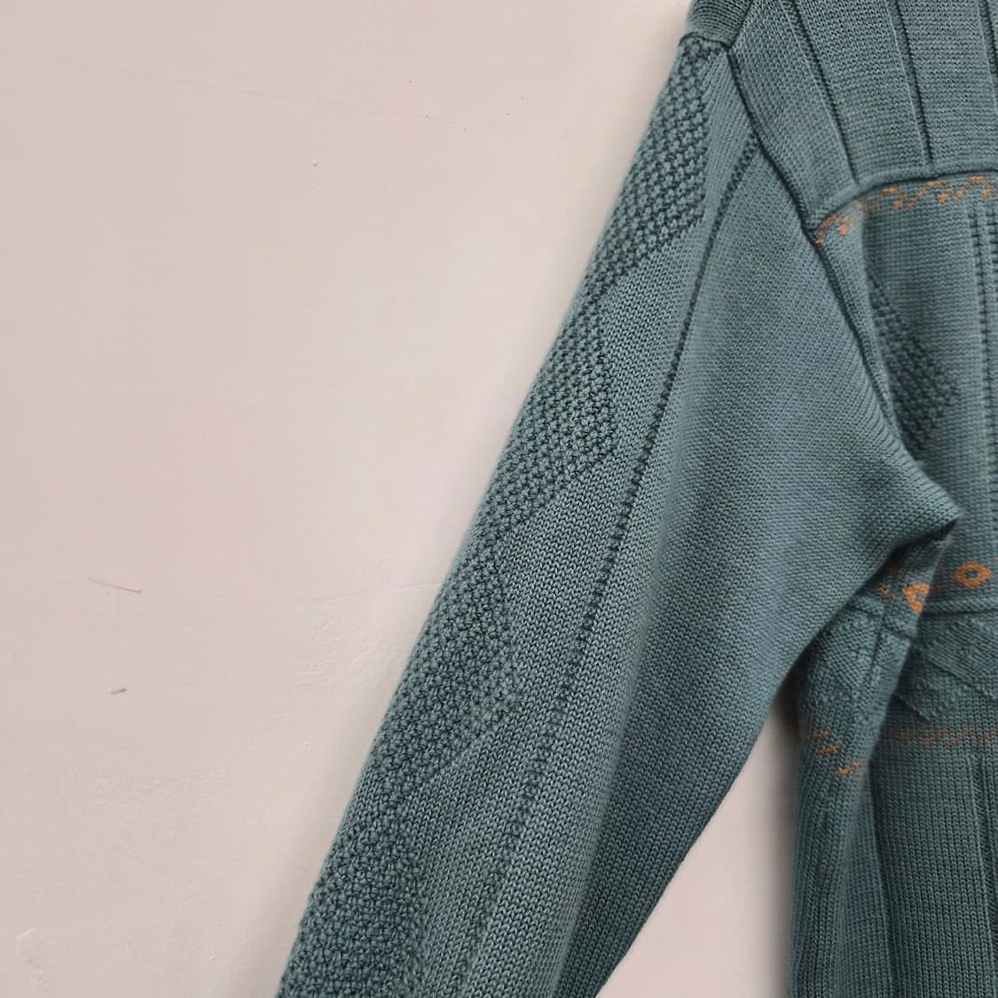 버버리 패턴 니트 스웨터 블루 남성 M 상품이미지5