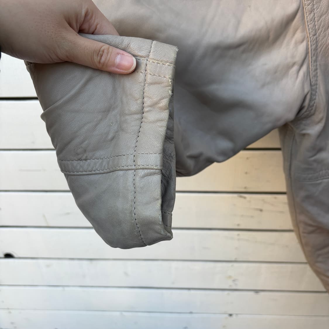 Issey Miyake Hai 이세이미야케 하이 레더 가죽 자켓 상품이미지3