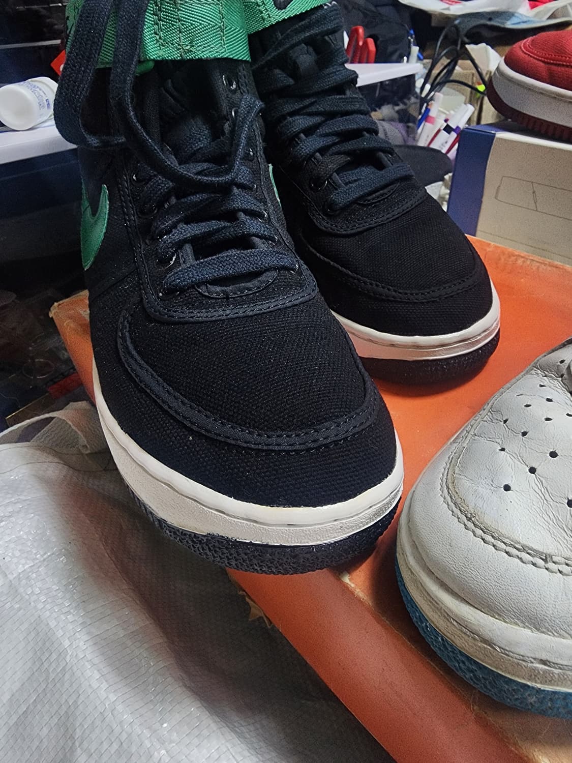 나이키 에어포스 1 cvs hi 검/초 신품 박스 상품이미지6