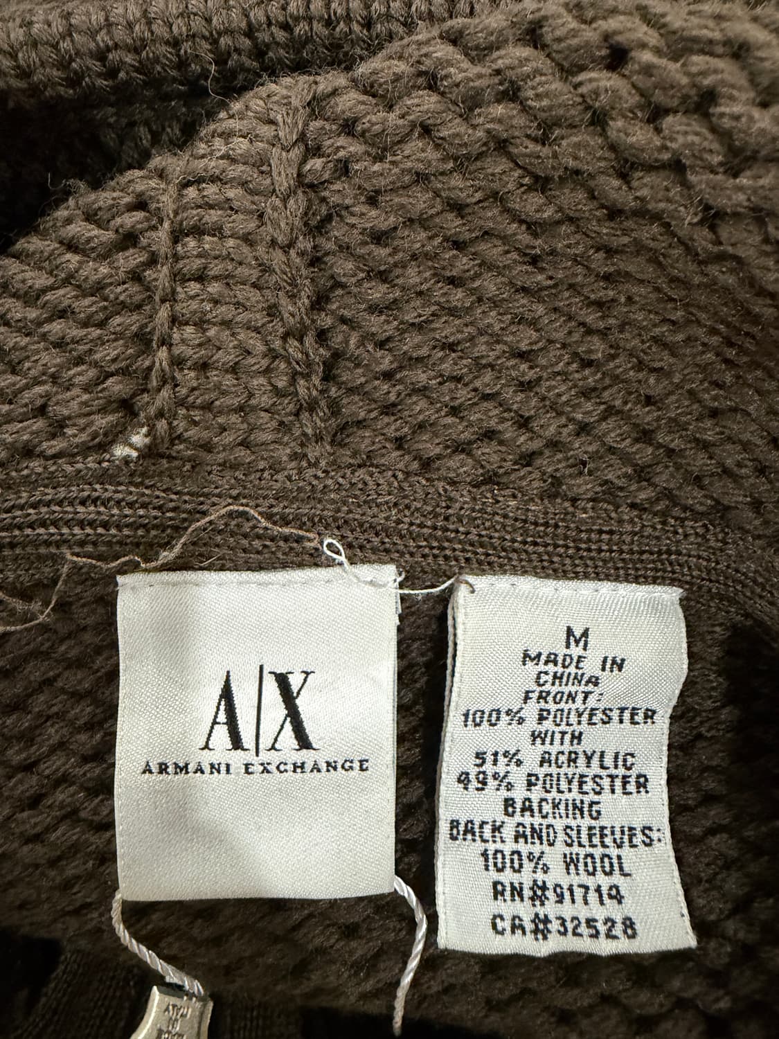 아르마니 익스체인지 스웨이드 투웨이 니트 후드집업 상품이미지6
