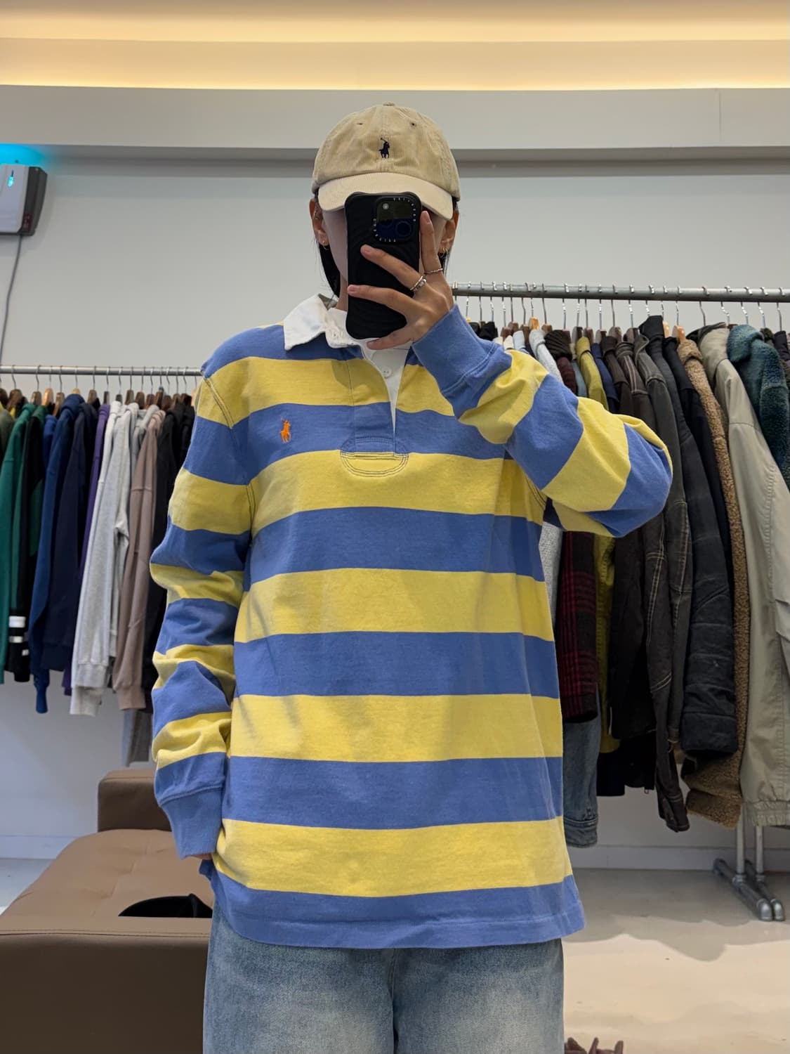 폴로 랄프로렌 배색 스트라이프 럭비티 상품이미지6