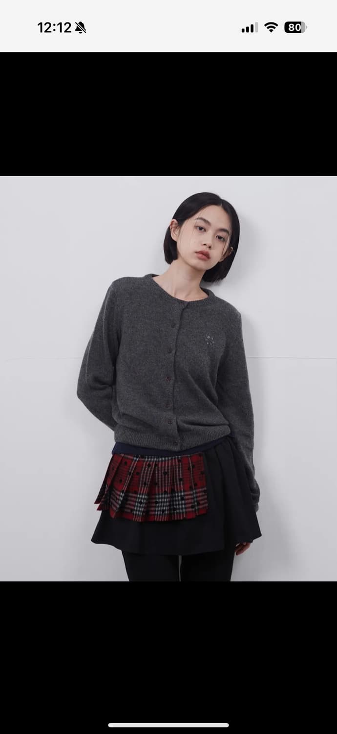 오헤시오 가디건 BASIC STANDARD CARDIGAN, GRAY 상품이미지1