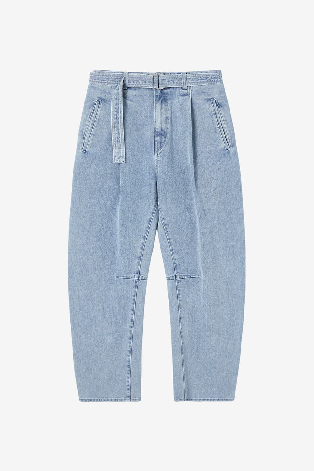 인사일런스 커브드 플리츠 데님 팬츠(벨트x) 상품이미지1