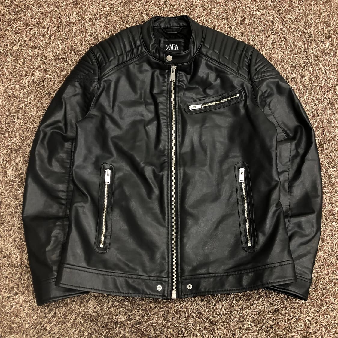 자라 레더 라이더 바이커 자켓 상품이미지1