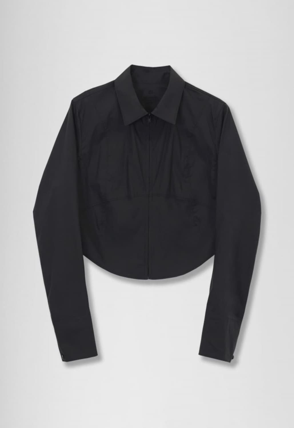 EE WOMEN'S ZIP-UP SHIRT BLACK 상품이미지2