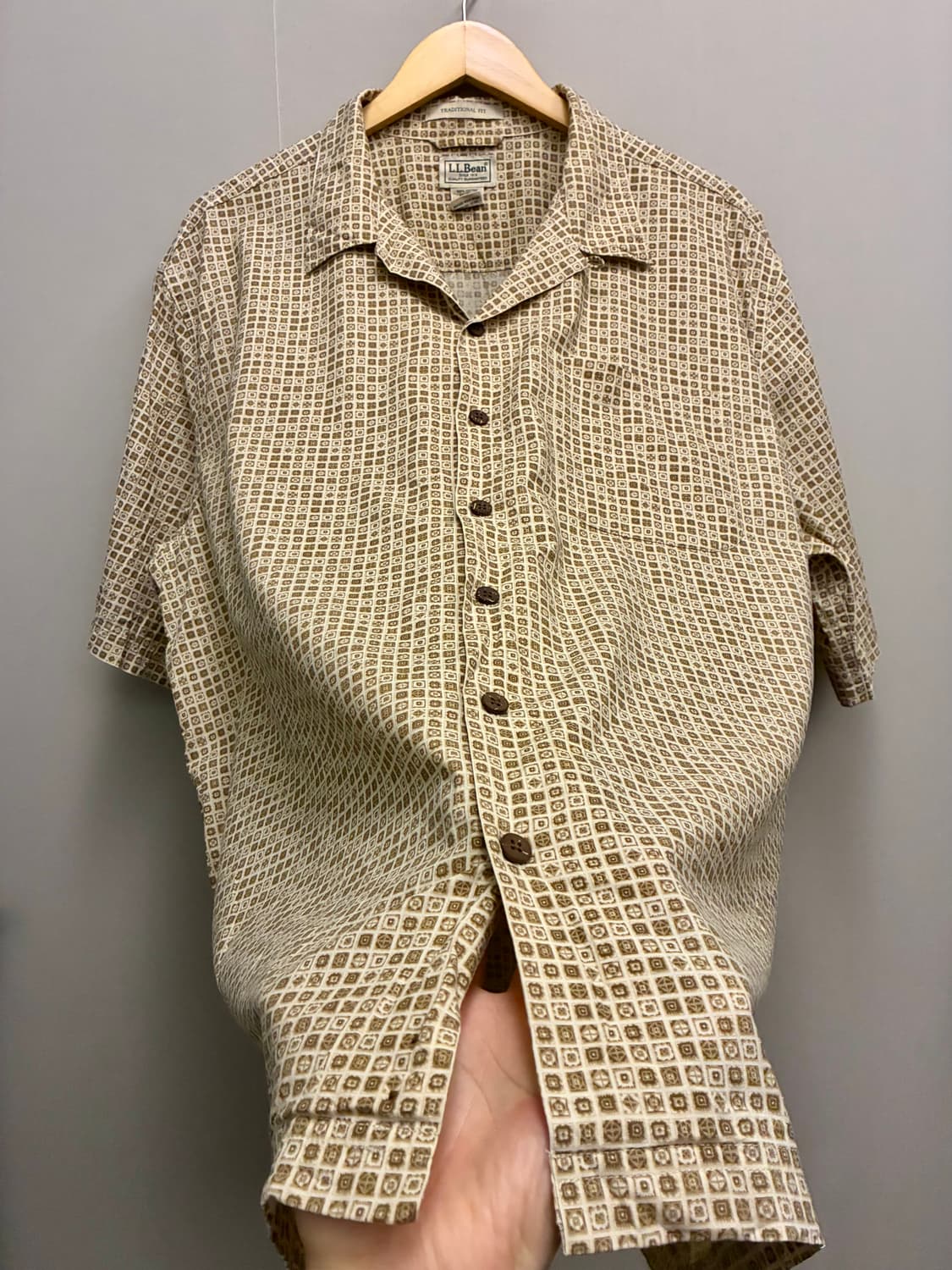 (XL/110)L.L.Bean 엘엘빈 빈티지 하와이안 오픈카라 반팔셔츠 상품이미지7