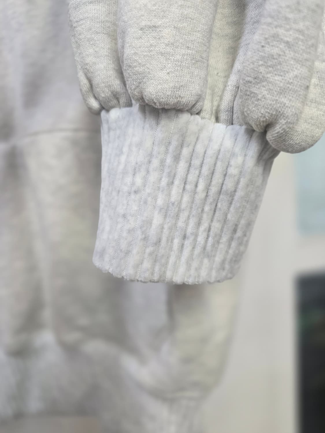 1993스튜디오 반집업 맨투맨 L 오트밀 .초록색 상품이미지9