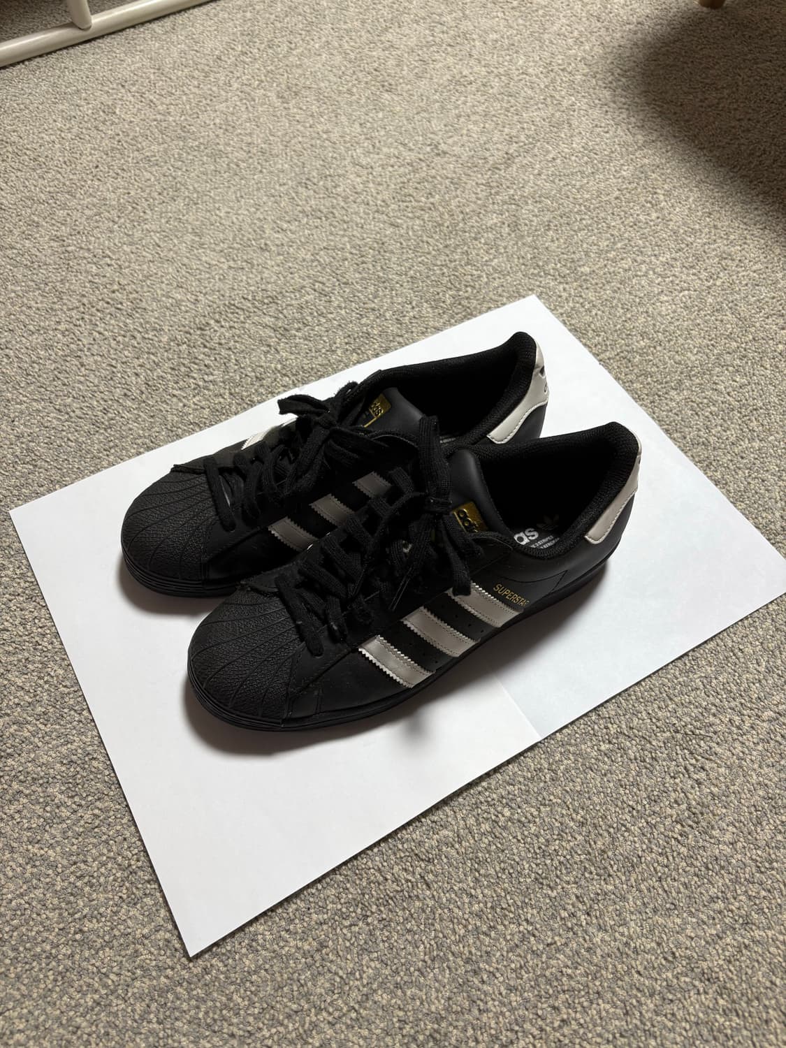 아디다스 슈퍼스타 블랙 화이트 255 상품이미지2