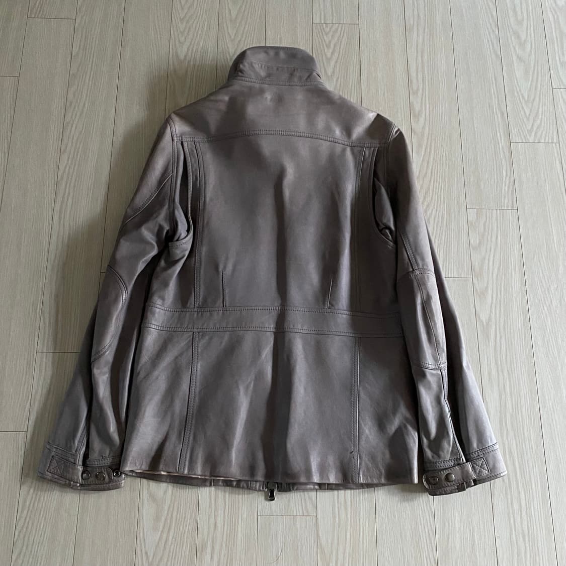 [48] 마크 제이콥스 하이넥 레더 파카 그레이 상품이미지2