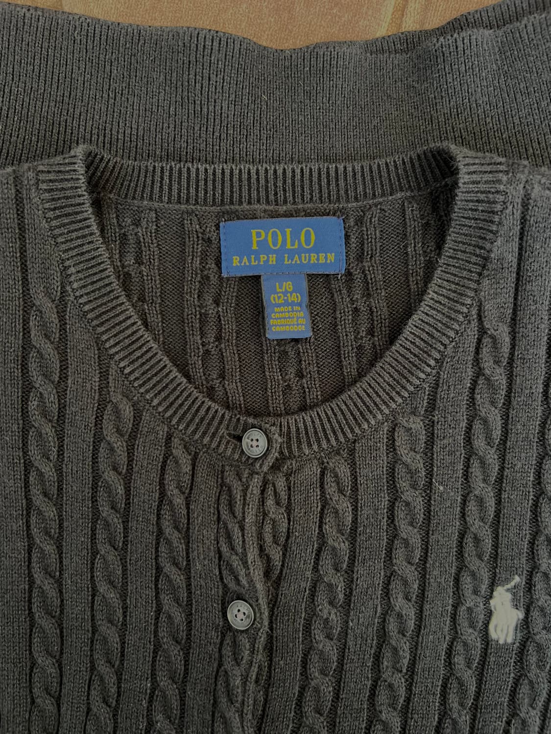 폴로랄프로렌 키즈 블랙 라운드니트 케이블니트 상품이미지5