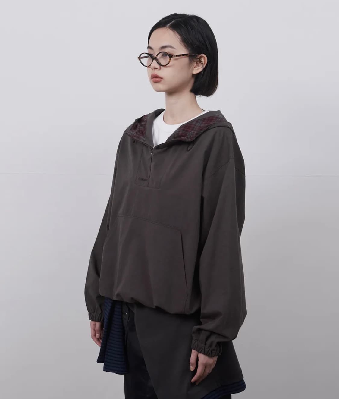 오헤시오 후디드 아노락 브라운 상품이미지2