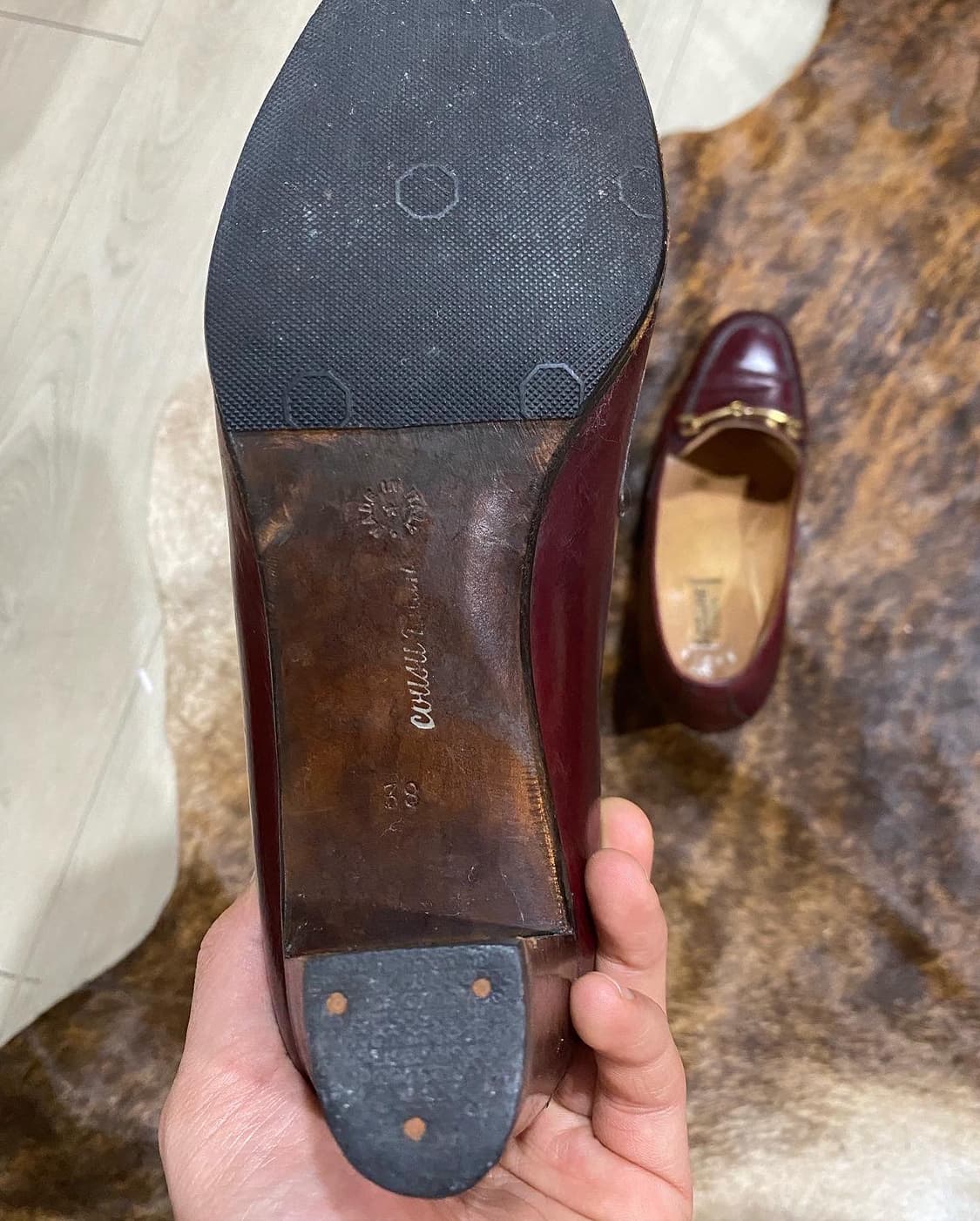 OLD CELINE burgundy Horsebit  상품이미지6