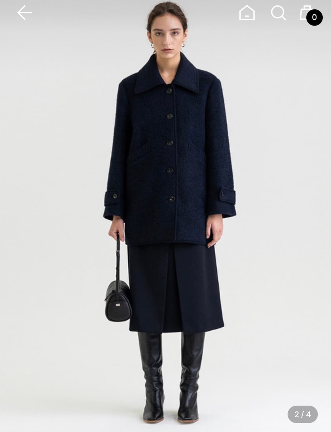 킨더살몬 울 하프코트 상품이미지1