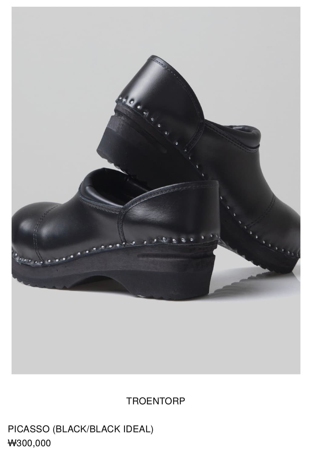 TROENTORP Picasso 블랙 클로그 상품이미지3