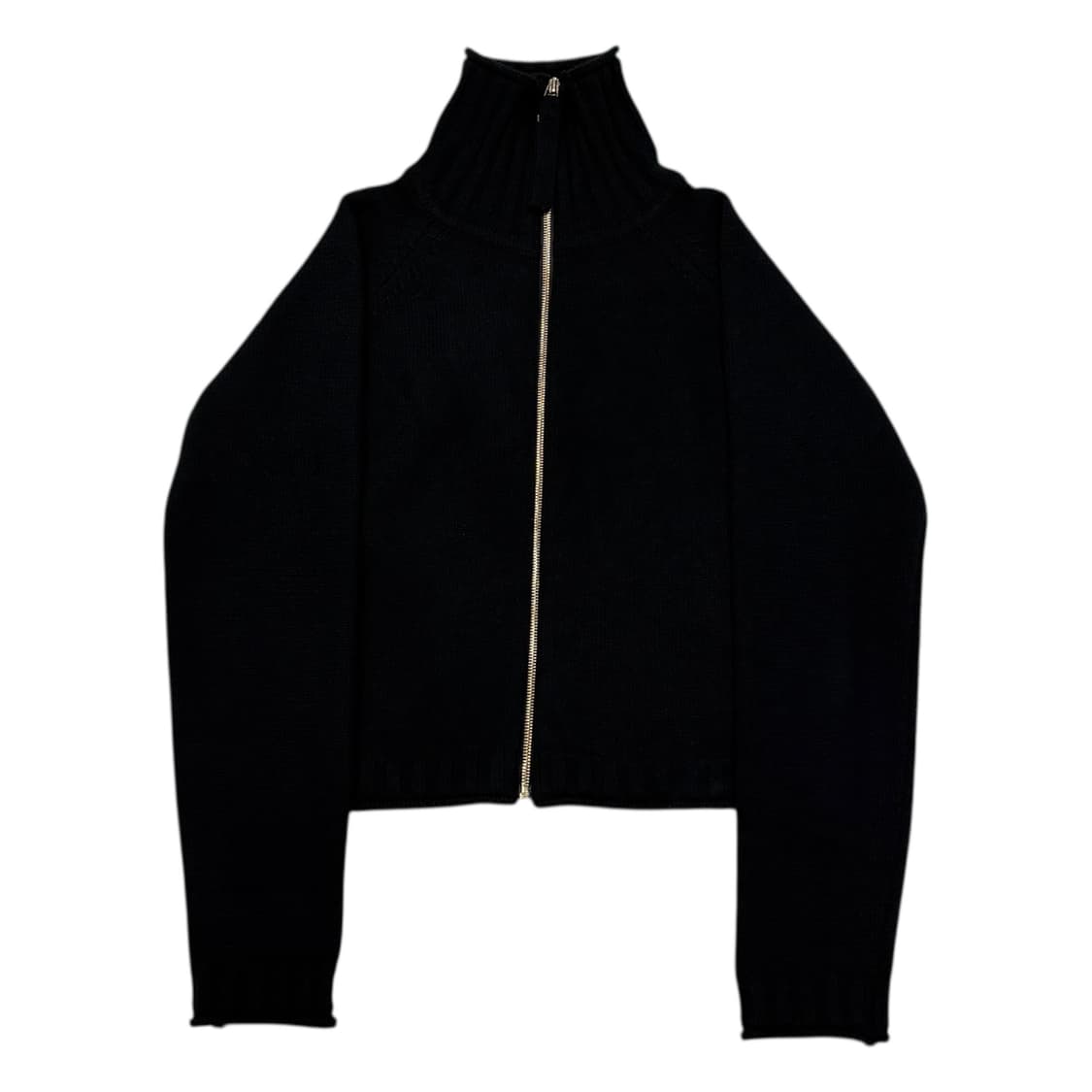 마뗑킴 스펠 포인트 니트집업 자켓 블랙 S 상품이미지2