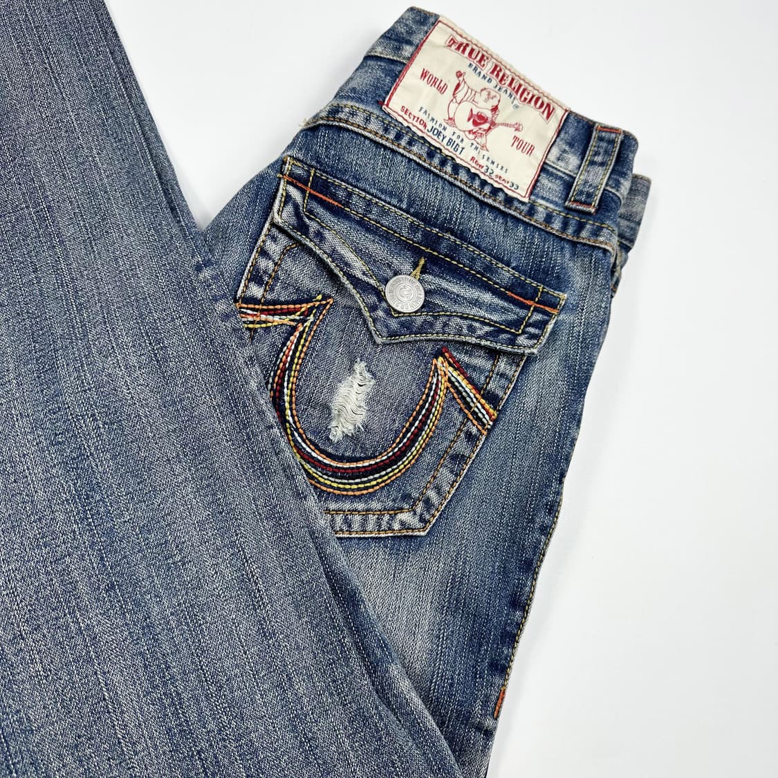 트루릴리전 로우라이즈 부츠컷 데님 팬츠 (32인치) 상품이미지1