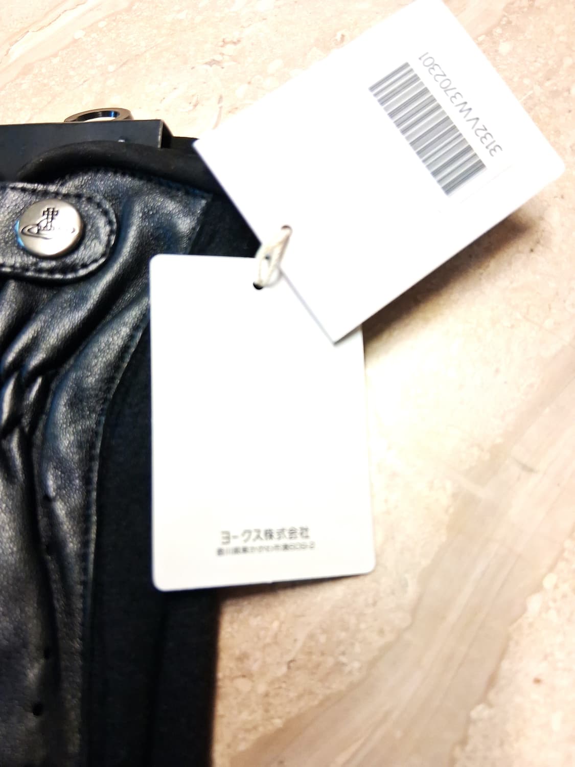 비비안 웨스트우드 아웃핑거 콤비 장갑 블랙 (새상품) 상품이미지10