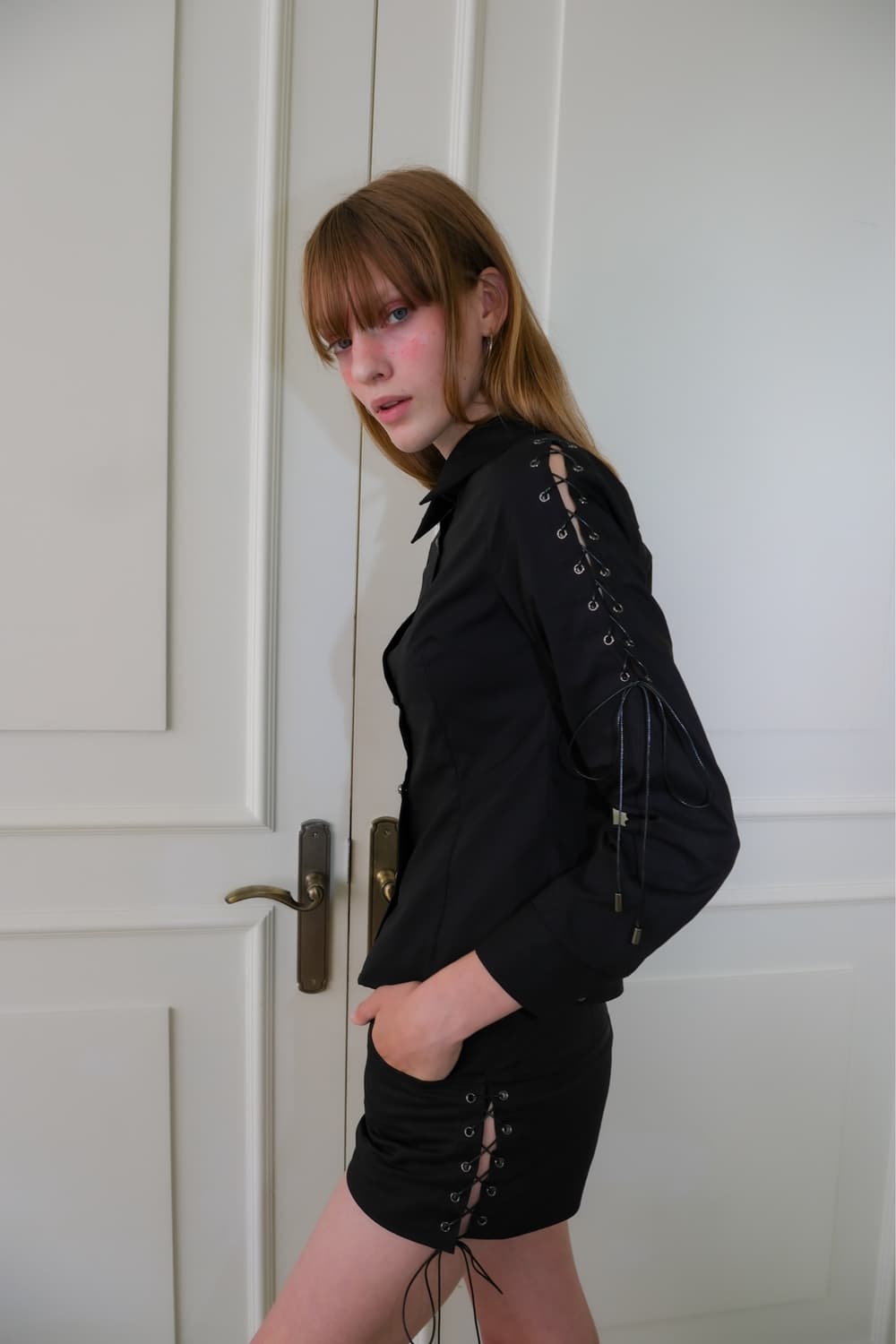 LOSESLEEPOVER Corset silver tip Blouse  상품이미지5