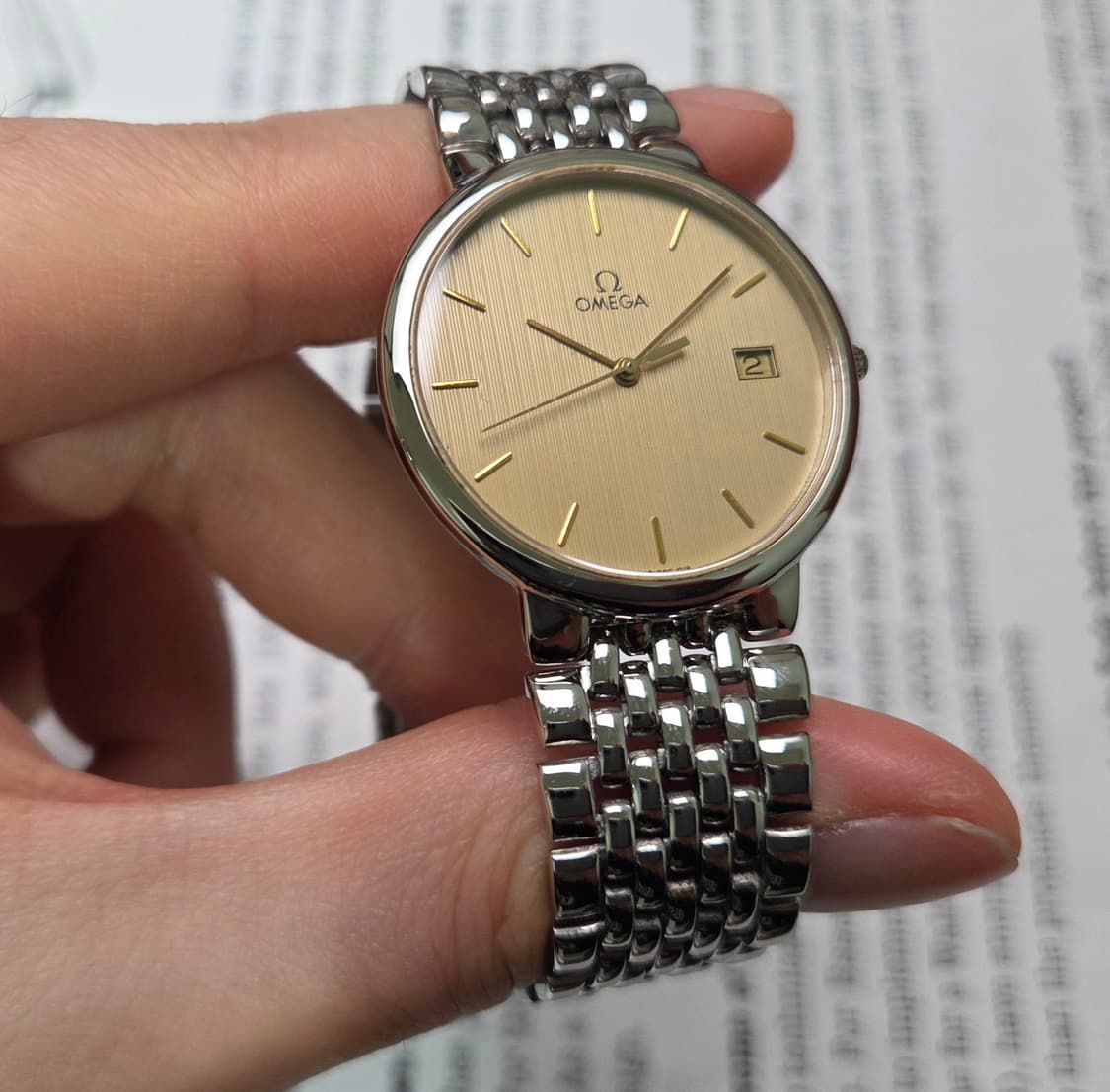 빈티지 오메가 드빌 동전쿼츠 세로판 다이얼 싱글데이트 쓰리침 ver.
 상품이미지4