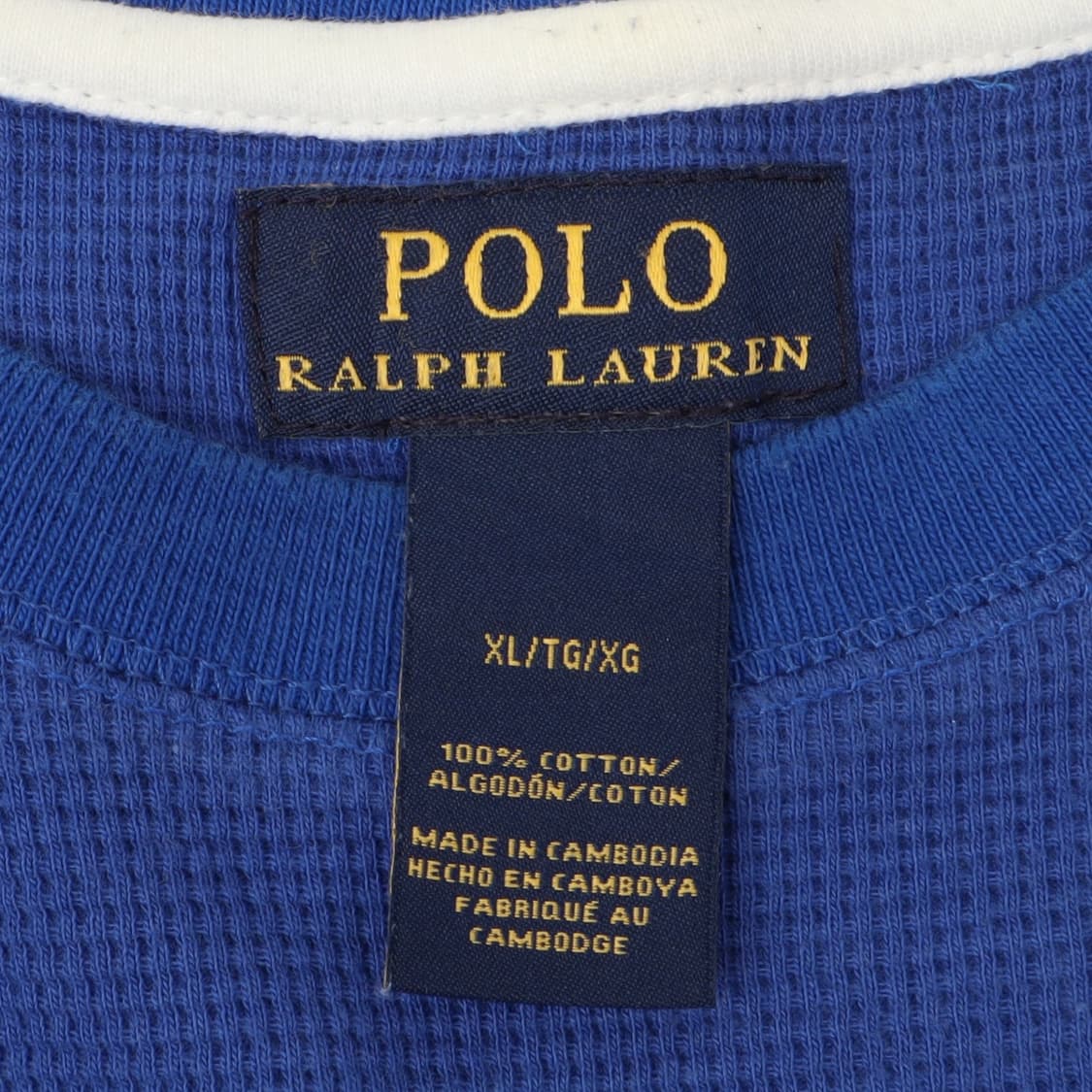 폴로 랄프로렌 블루 와플 하프 티셔츠 상품이미지8