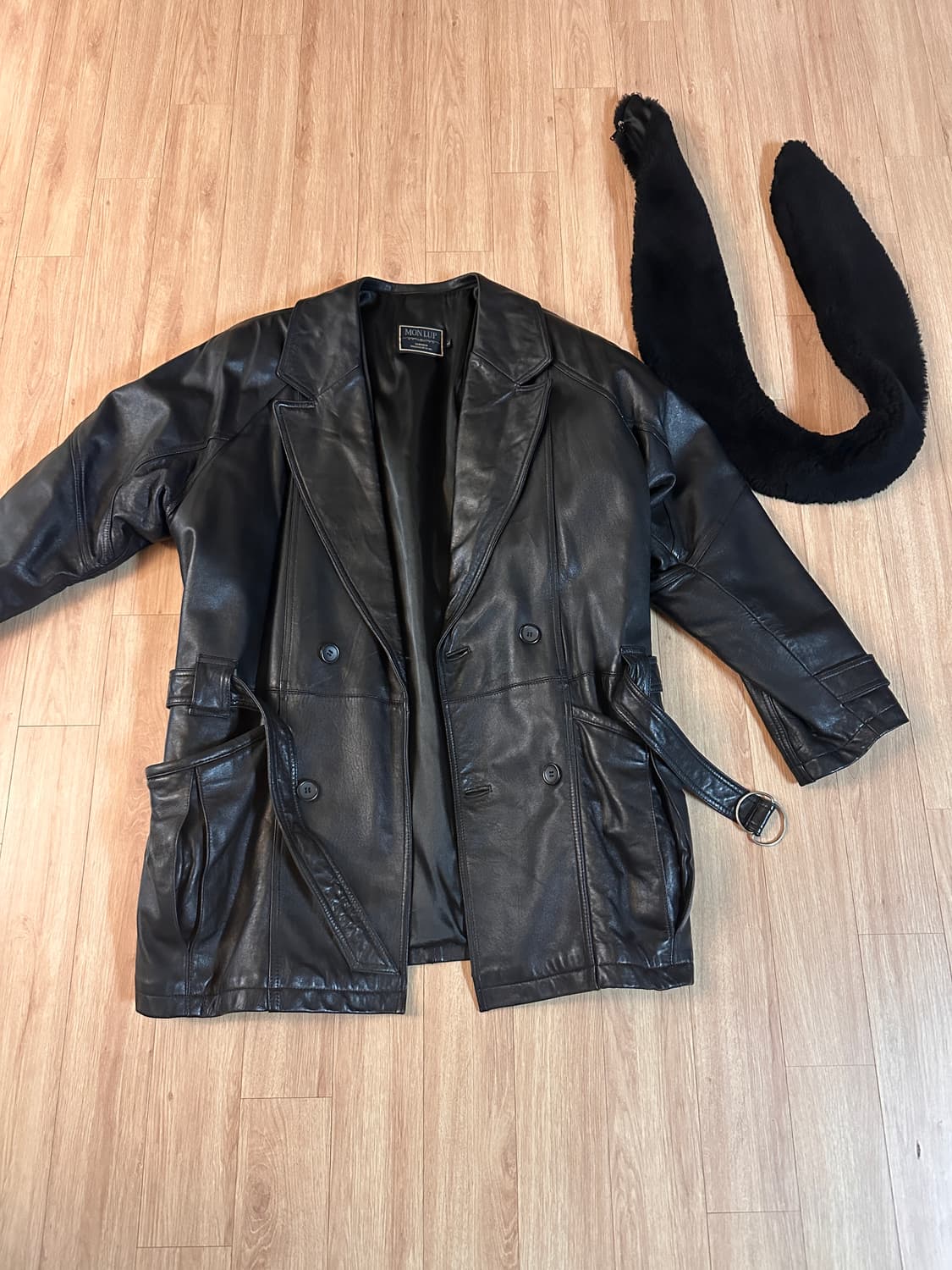 레더 롱코트(양가죽) / 44사이즈 상품이미지1