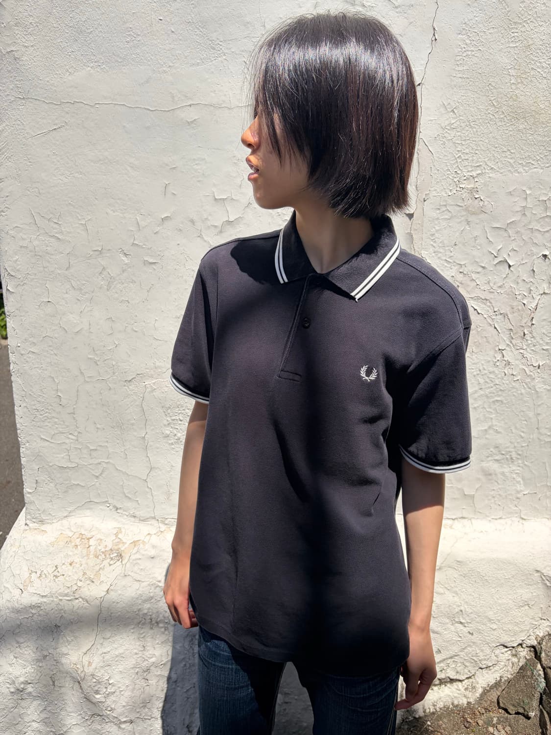 Fred Perry 라인 디테일 카라 반팔 티셔츠 M 상품이미지2
