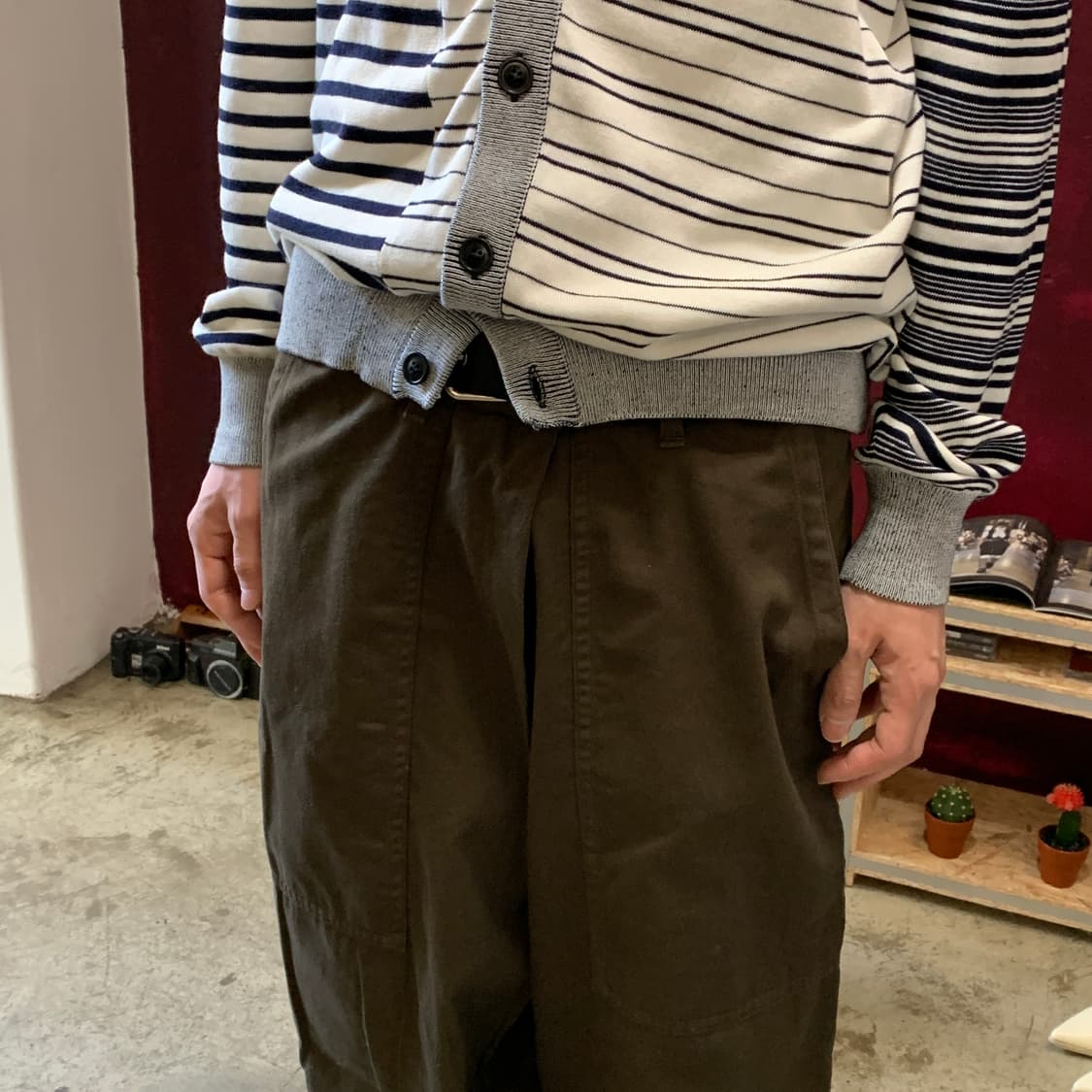 요지 야마모토 Y's 비대칭 오버랩 베이커 팬츠 상품이미지3