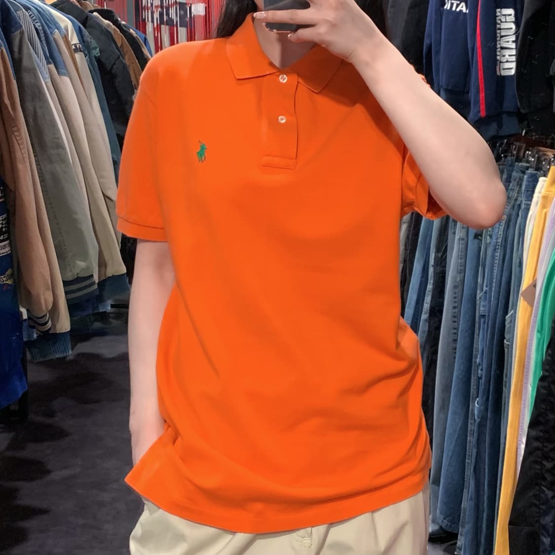 [IM] 폴로 랄프로렌 반팔 피케 셔츠 오렌지 상품이미지3
