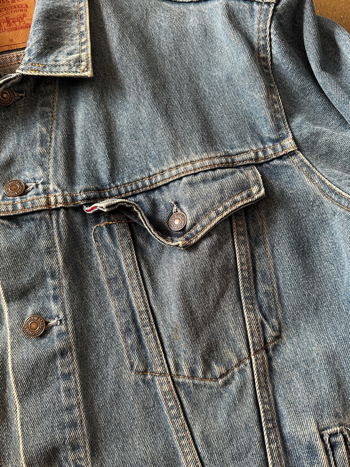 90s Levis 75525 컷오프 데님 트러커 자켓 canada 상품이미지8