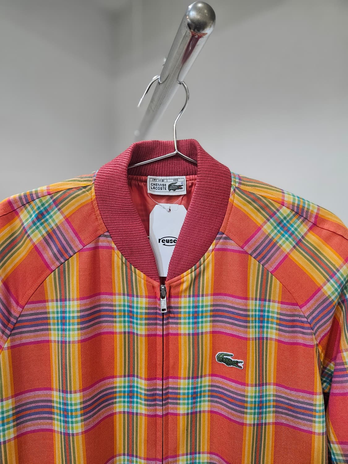 라코스테 타탄 체크 블루종 자켓 상품이미지3