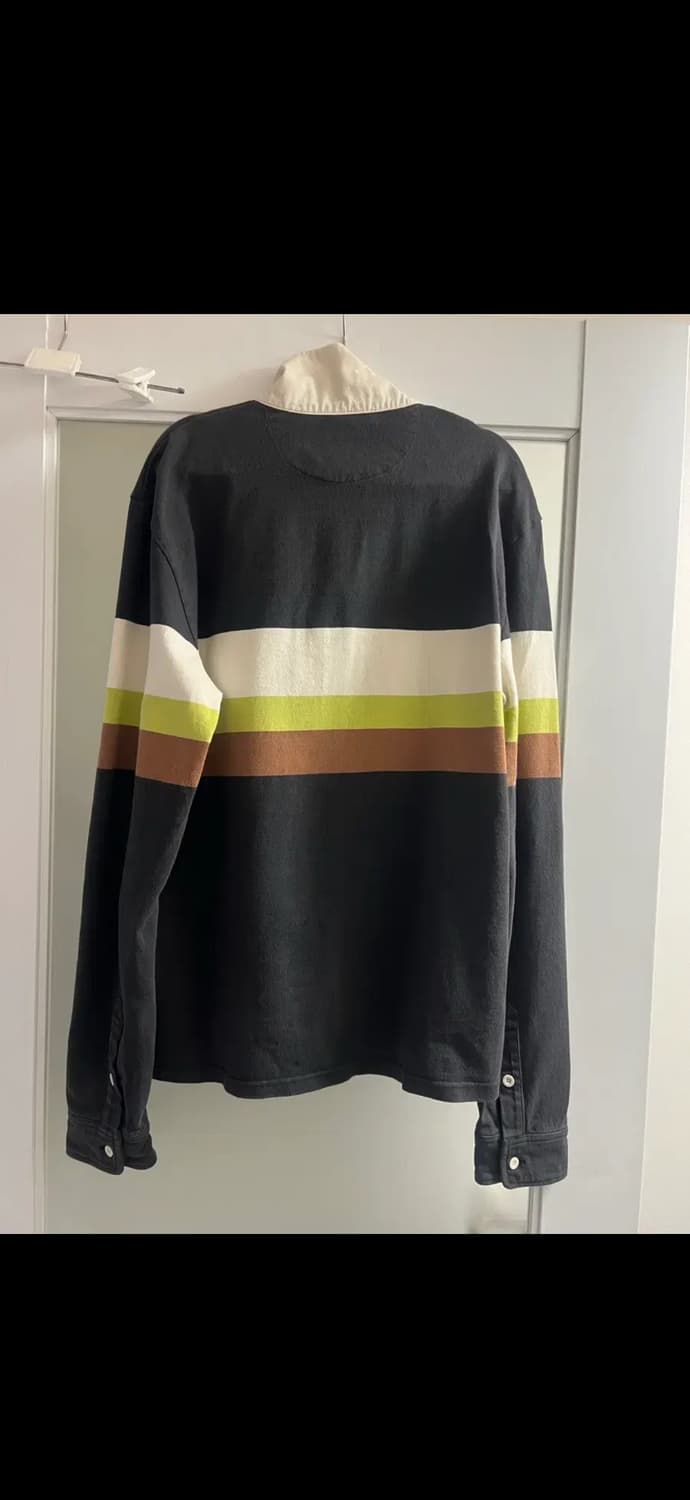 캐피탈 16 패널 스트라이프 저지 빅 럭비 셔츠 블랙 상품이미지2