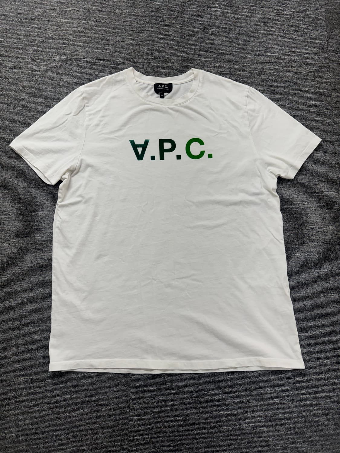 XXL 아페쎄 A.P.C 그린로고 티셔츠 상품이미지1