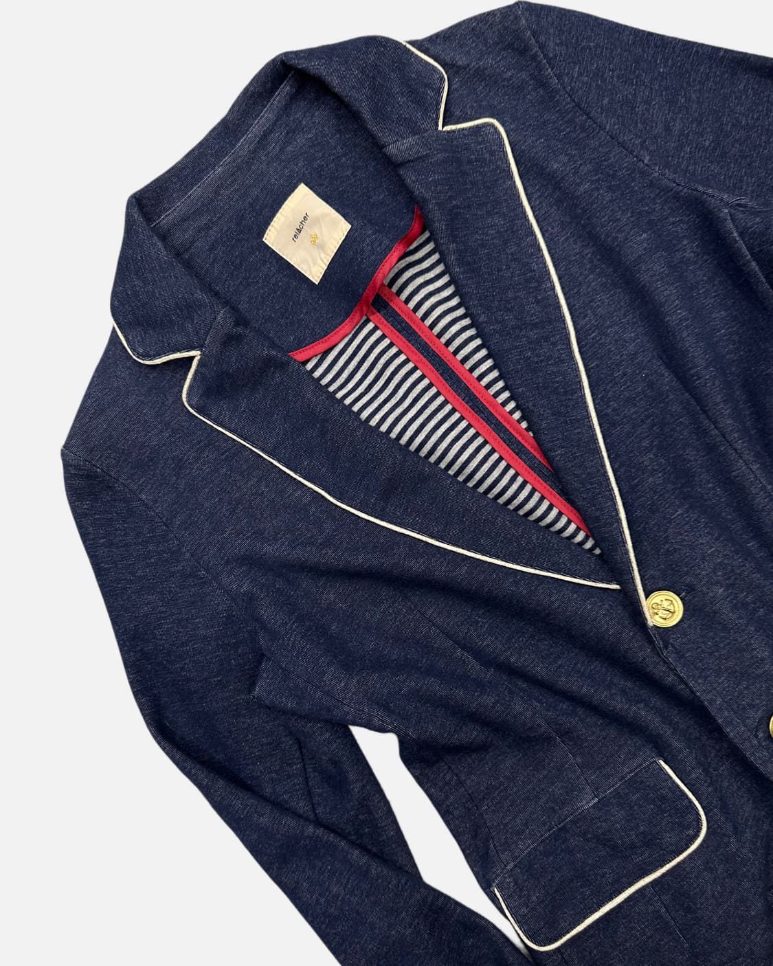 navy button sweat blazer 상품이미지3