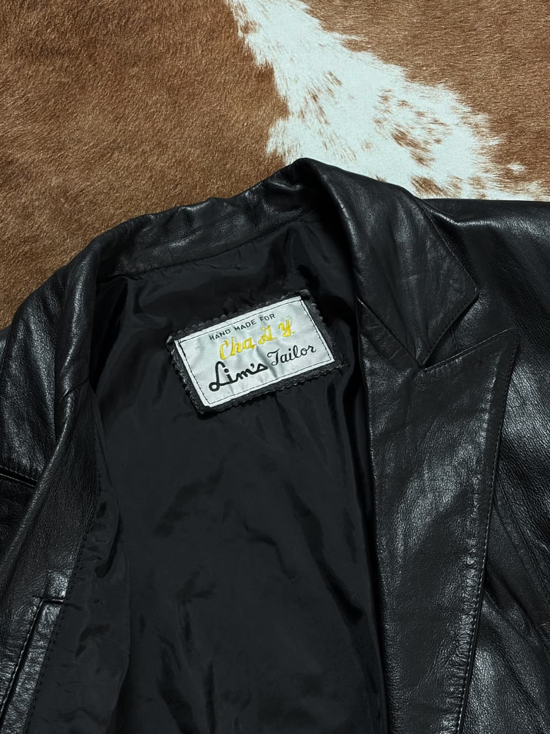 리얼레더 더블 블레이저 상품이미지5