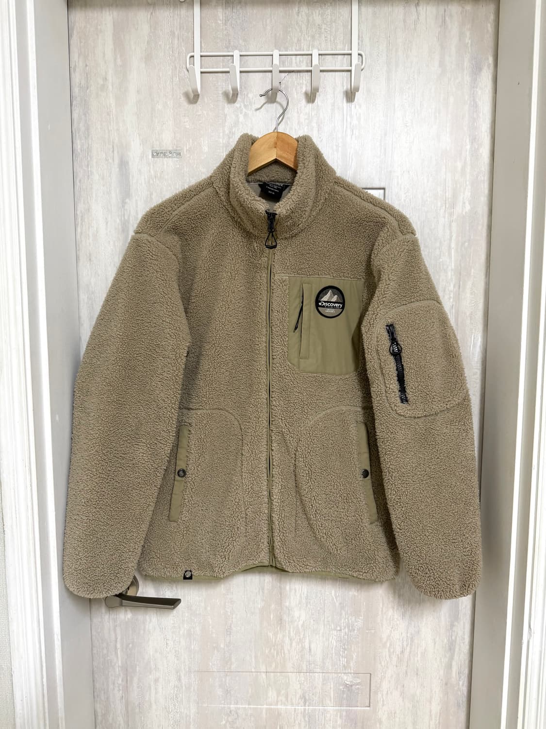 남성 95 / 디스커버리 뽀글이 후리스 집업 베이지 상품이미지1