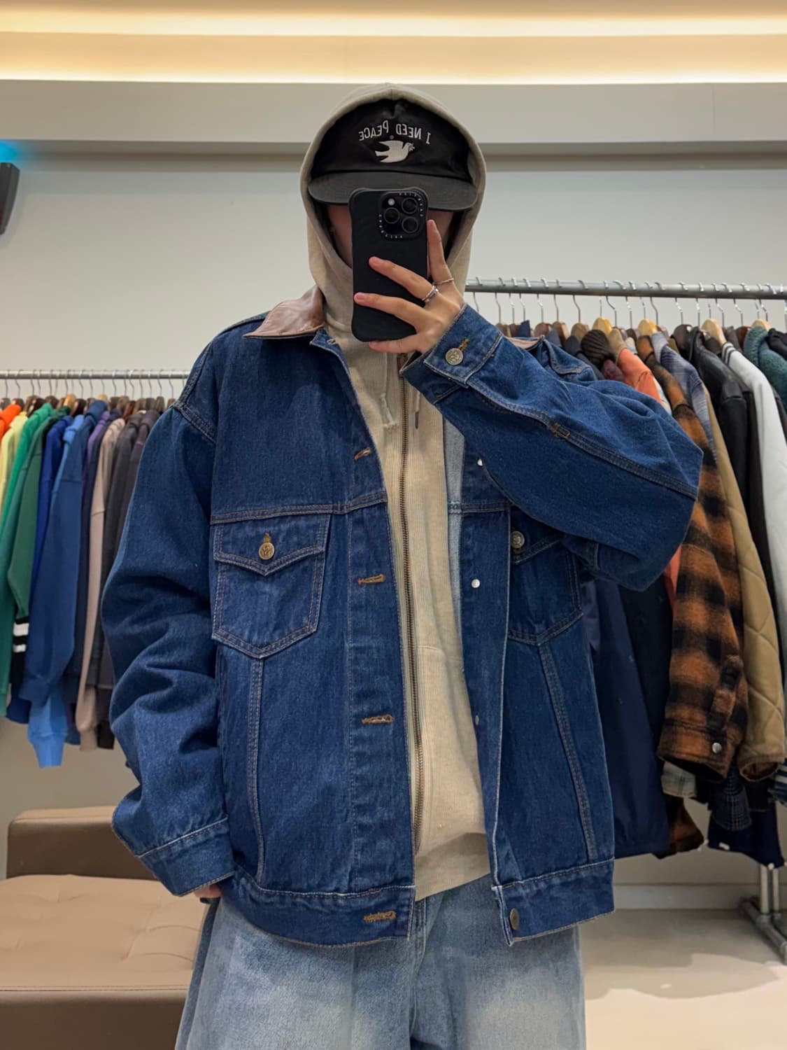 말보로 카운트리 스토어 레더카라 데님자켓 상품이미지6