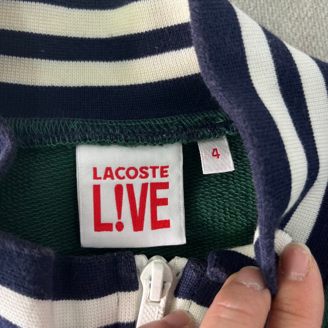 95 라코스테 그린 코튼 트랙탑 져지 상품이미지3