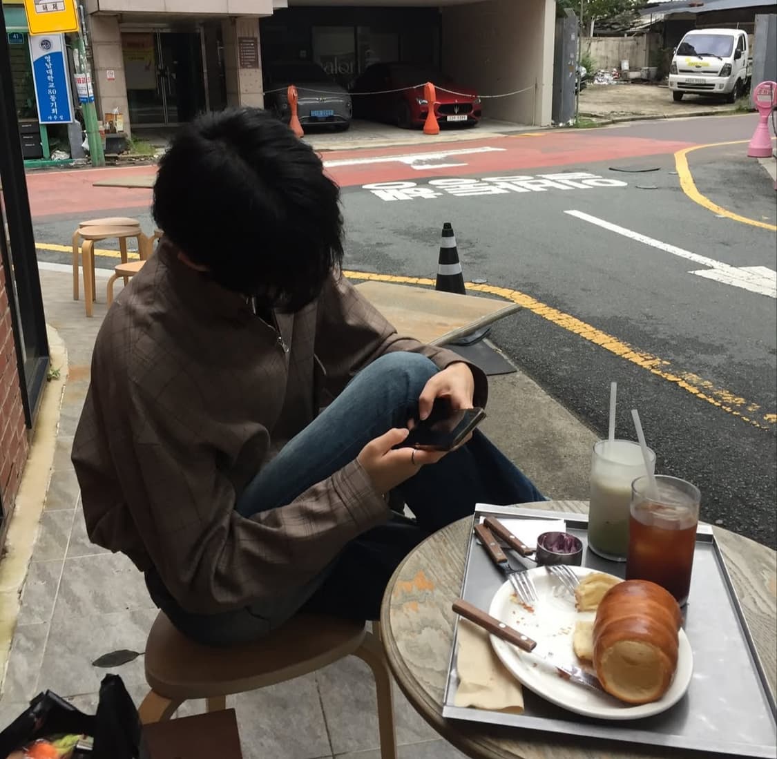 토니웩 체크 울 해링턴 자켓 팔아요 상품이미지1