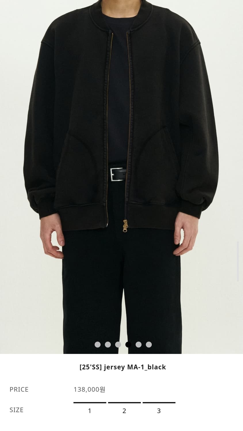 [3][새상품] 퍼렌 저지 MA-1 블랙 상품이미지2