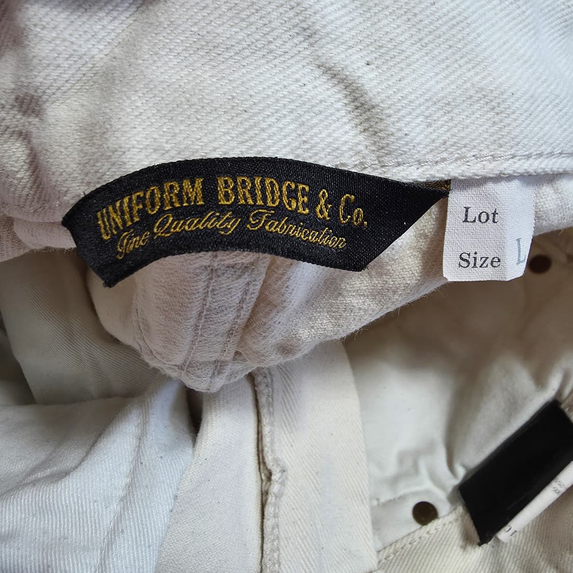 (L)유니폼브릿지 데님 팬츠 아이보리 상품이미지5