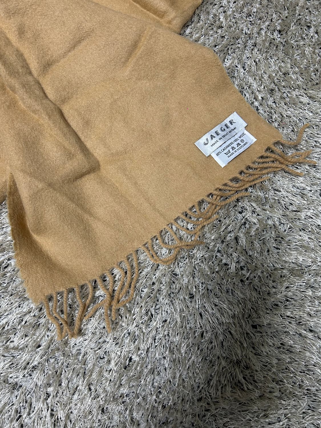 스코틀랜드제 캐시미어 혼방 목도리 상품이미지5