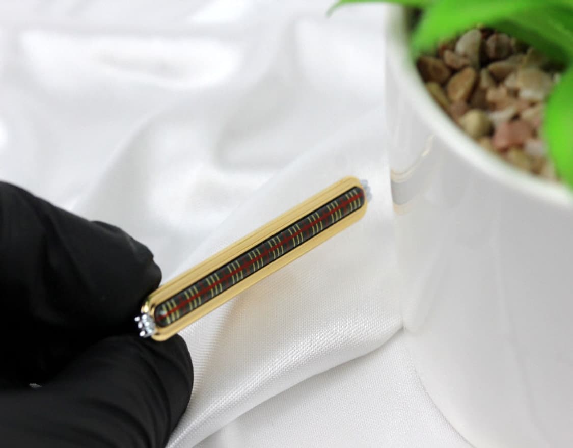 버버리 A,A-등급 5.8cm 체크패턴 남자 명품 넥타이핀 상품이미지7