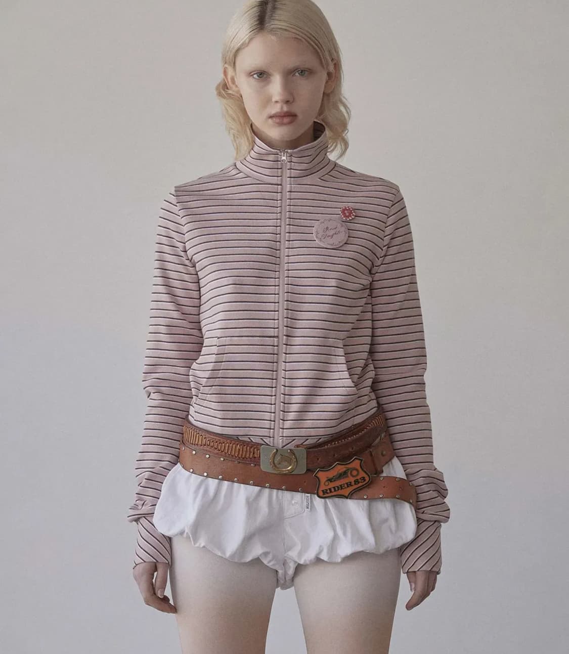 스컬프터 자켓 집업 베이비핑크 상품이미지2