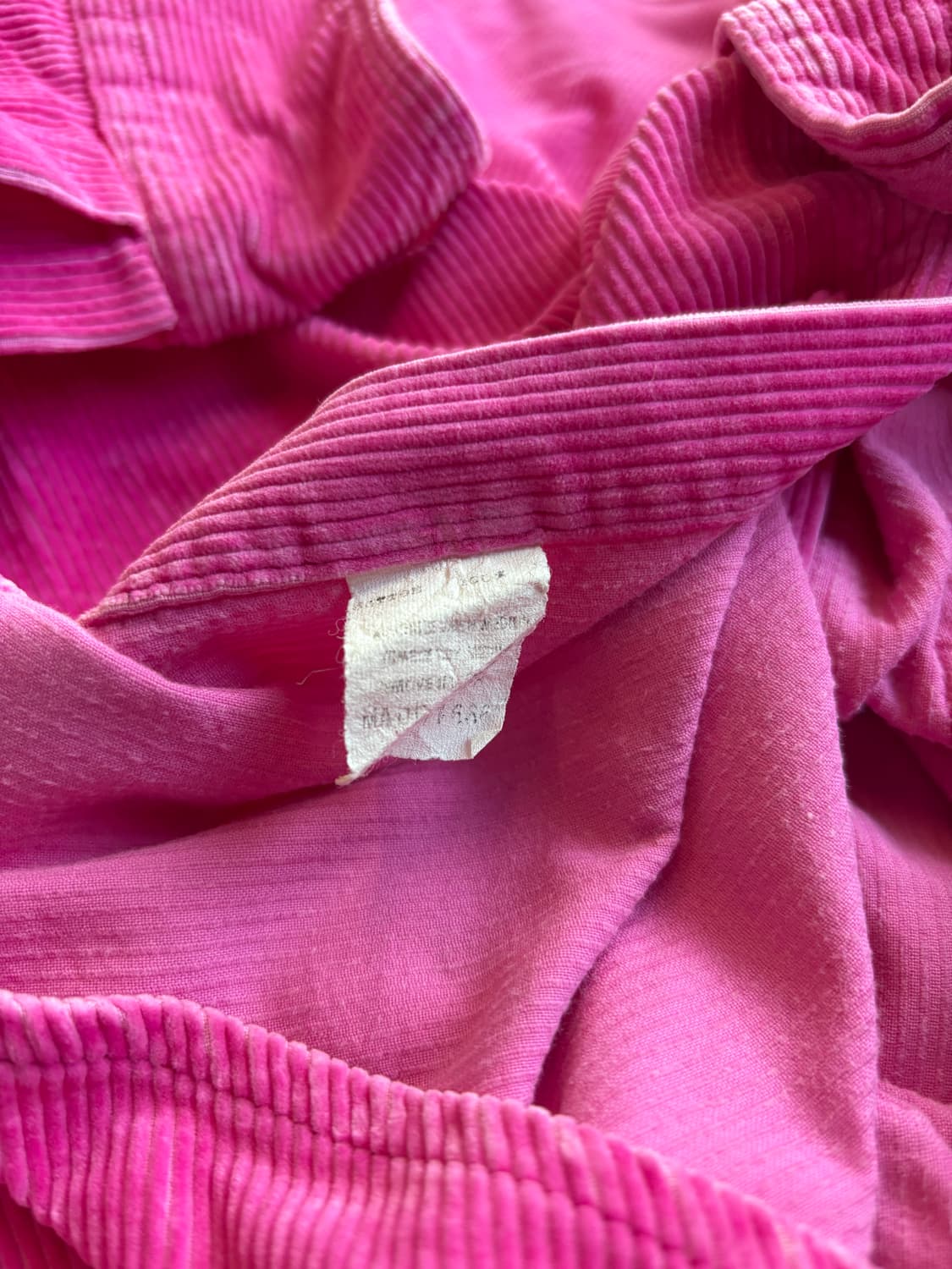 90s USA 빈티지 핑크 코듀로이 셔츠 상품이미지4